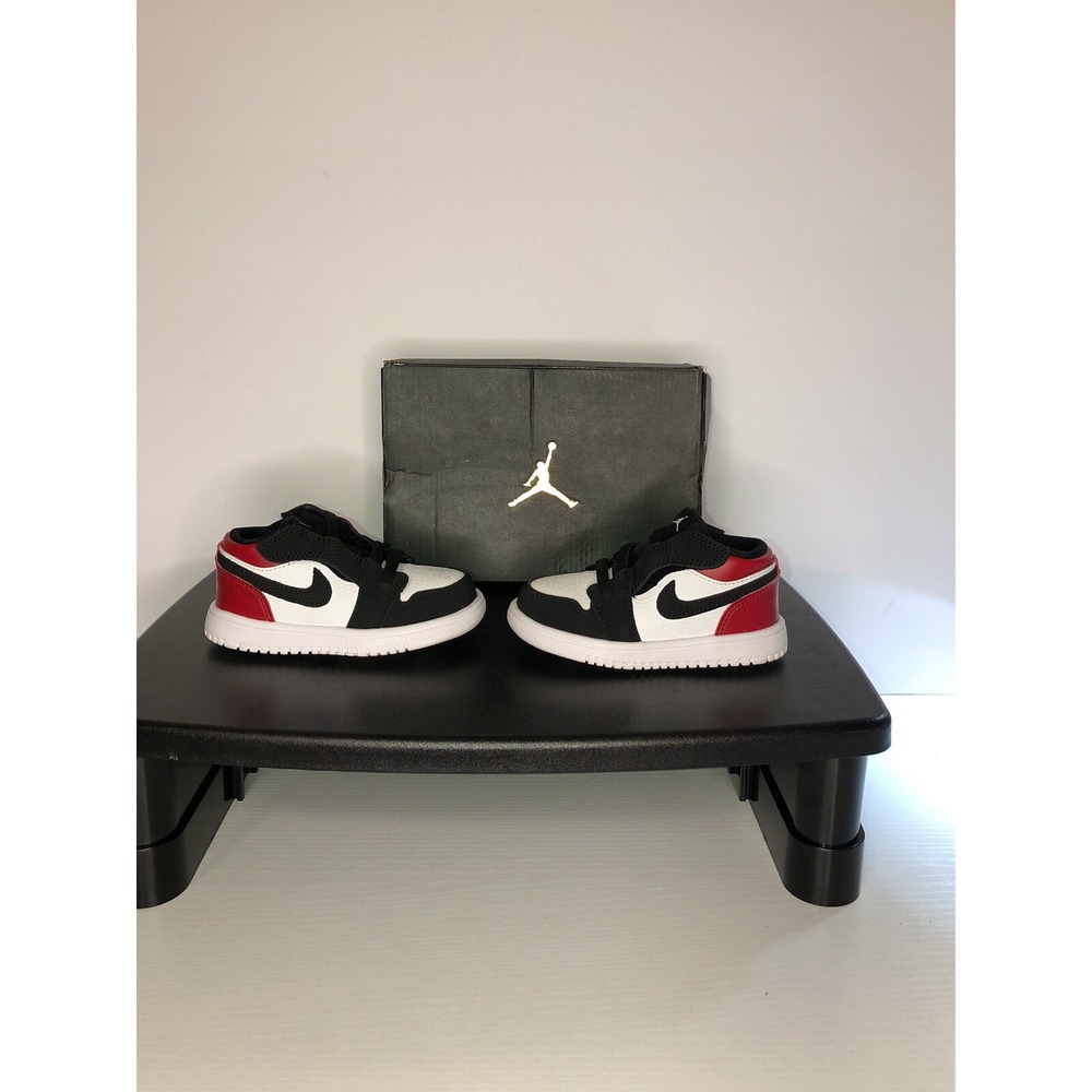 Nike Air Jordan 1 Low Alt TD White Black Red Sz 6C CI3436-116